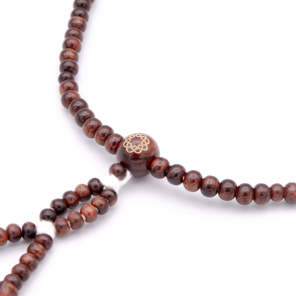 栴檀 八葉蓮華彫り 数珠 尺2寸（特大・男性向け） 木 綿房 創価学会